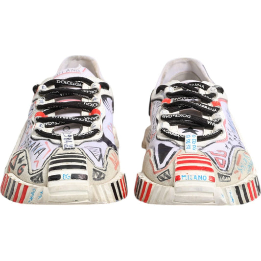 Dolce & Gabbana Multicolor Suede Fabric NS1 Sneakers Shoes MV6688-42
