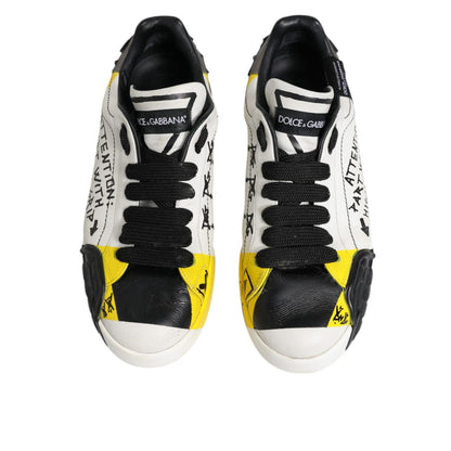 Dolce & Gabbana Multicolor Lettering Portofino Sneakers Shoes