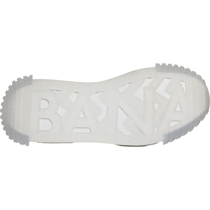 Dolce & Gabbana Silver Black Nylon NS1 Low Top Sneakers Shoes