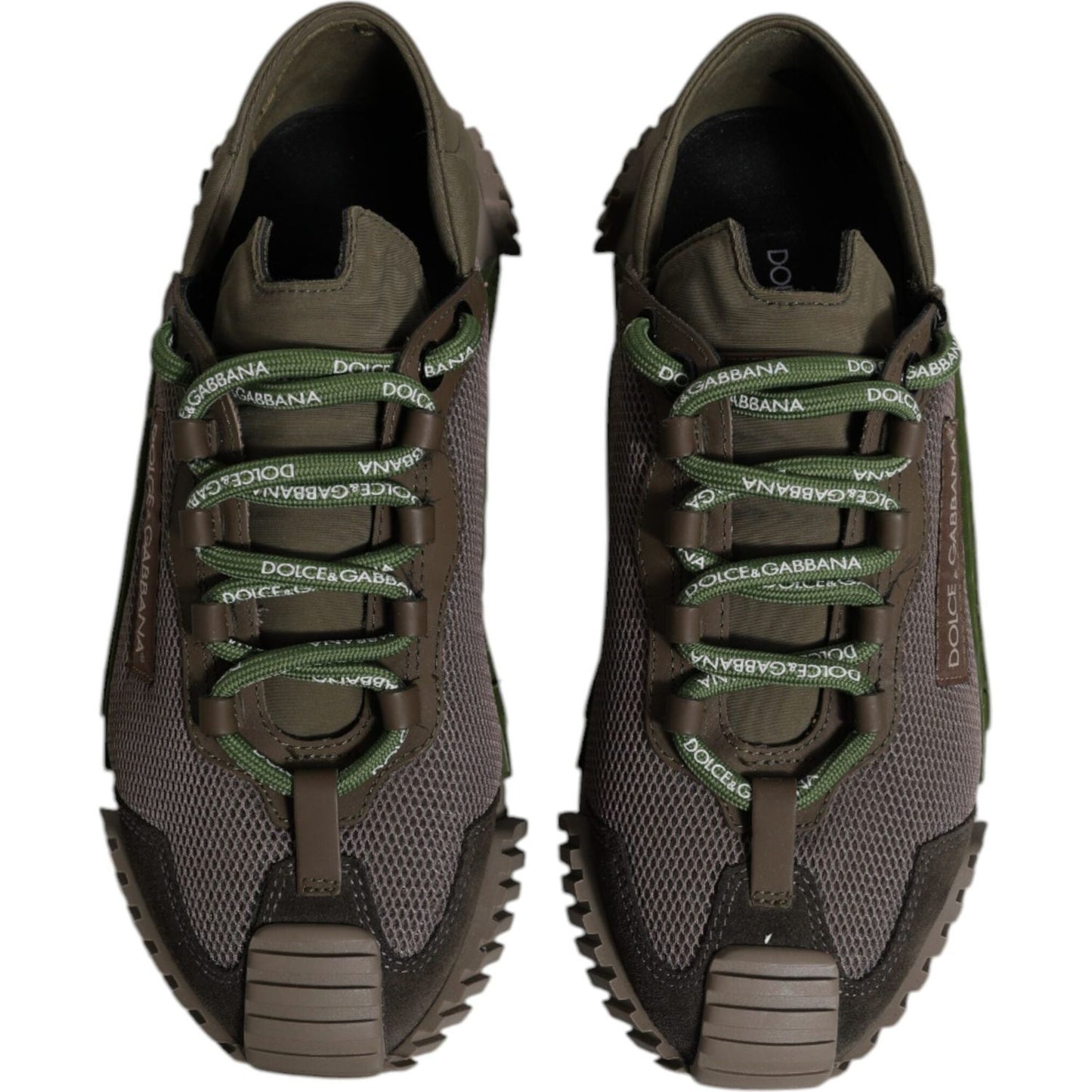 Dolce & Gabbana Army Green Low Top NS1 Men Sneakers Shoes MV6794-39