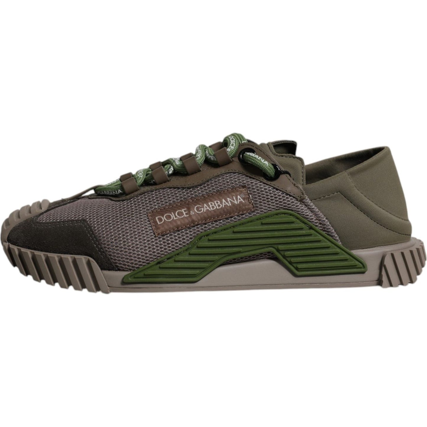Dolce & Gabbana Army Green Low Top NS1 Men Sneakers Shoes MV6794-39