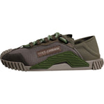 Dolce & Gabbana Army Green Low Top NS1 Men Sneakers Shoes MV6794-39