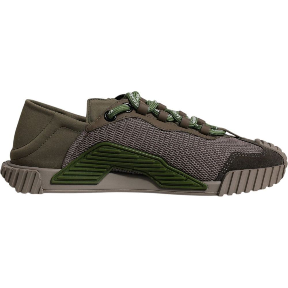Dolce & Gabbana Army Green Low Top NS1 Men Sneakers Shoes MV6794-39