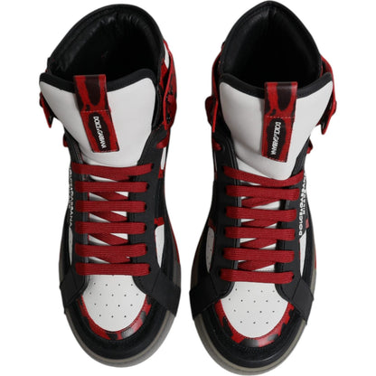 Dolce & Gabbana Multicolor Leather High Top Sneakers Shoes