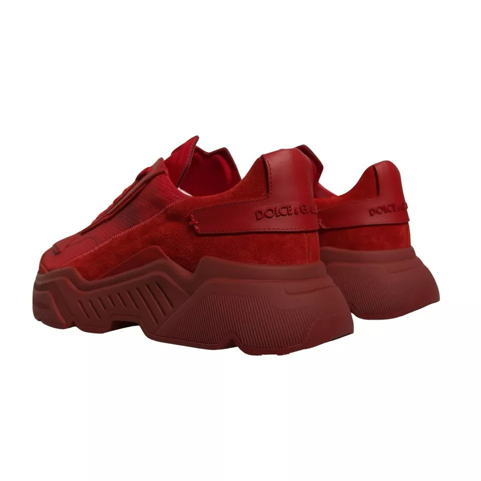 Dolce & Gabbana Red Leather Daymaster Low Top Sneakers Shoes MV6866-42