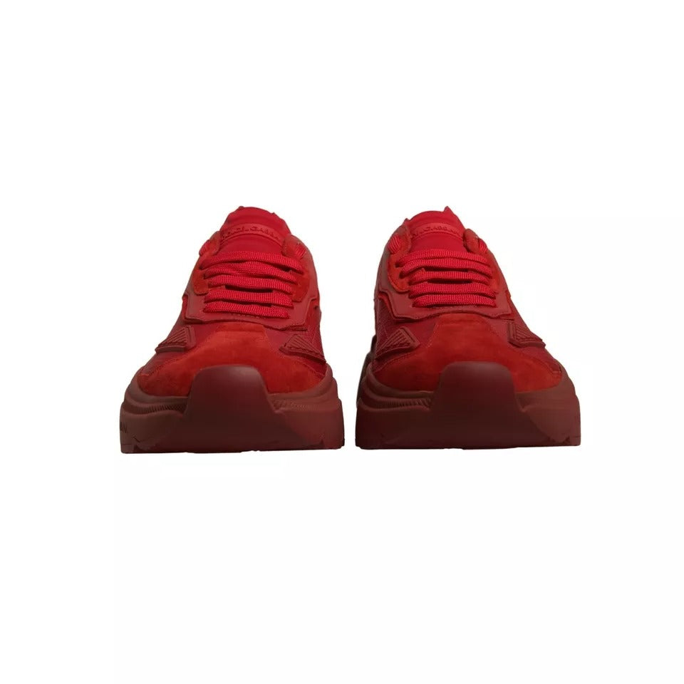 Dolce & Gabbana Red Leather Daymaster Low Top Sneakers Shoes MV6866-42