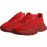 Dolce & Gabbana Red Leather Daymaster Low Top Sneakers Shoes MV6870-39