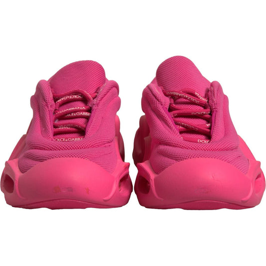 Dolce & Gabbana Pink Wave Low Top Lace Up Men Sneakers Shoes MV7019-44