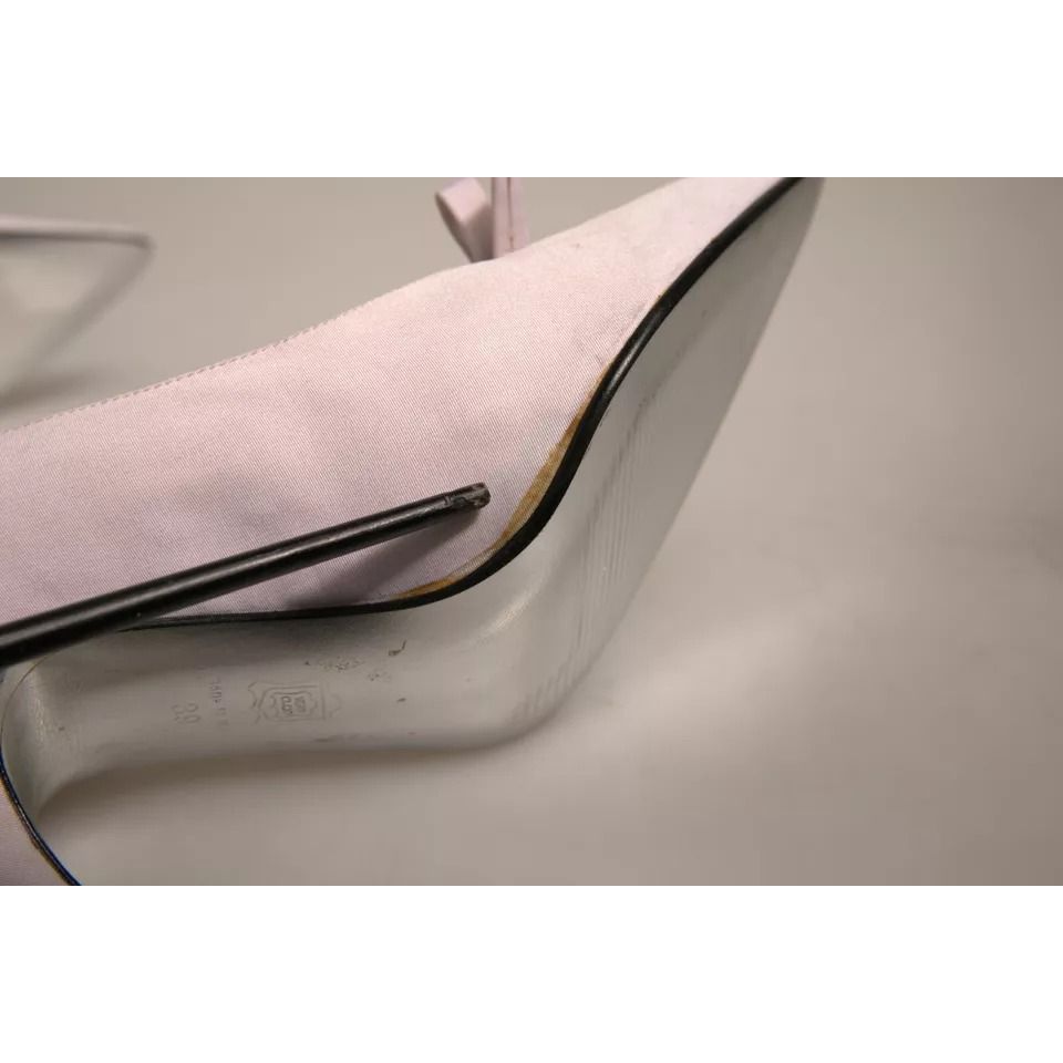 Dolce & Gabbana White Leather High Heels Women Pumps Shoes