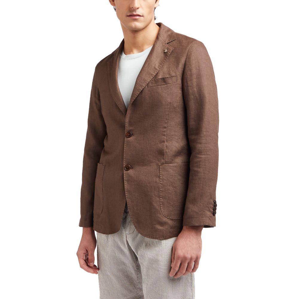 AT.P.CO Marrone Linen Men Classic Jacket