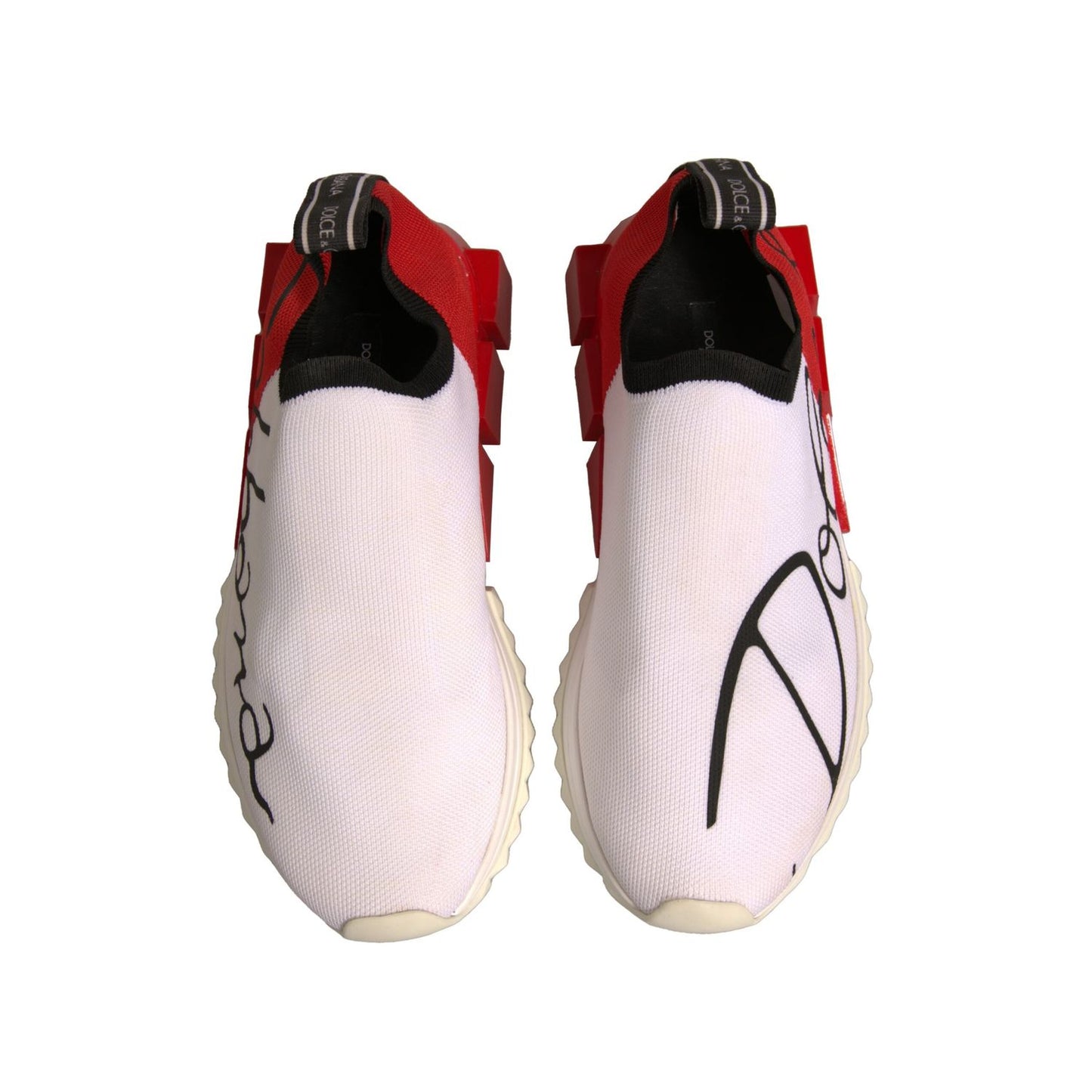 Dolce & Gabbana White Red Low Top Sorrento Sneakers Shoes Dolce & Gabbana
