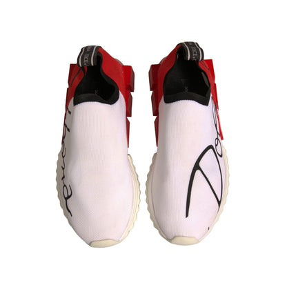 Dolce & Gabbana White Red Low Top Sorrento Sneakers Shoes Dolce & Gabbana