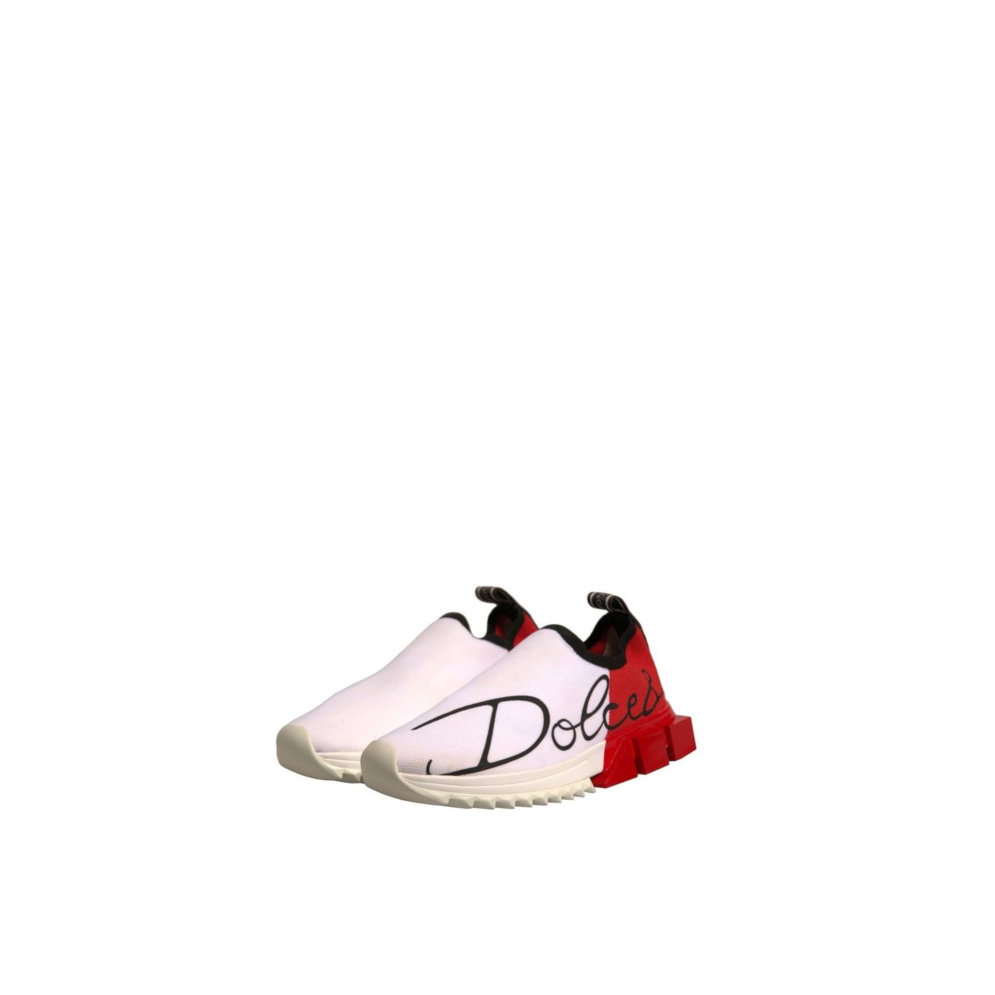 Dolce & Gabbana White Red Low Top Sorrento Sneakers Shoes Dolce & Gabbana