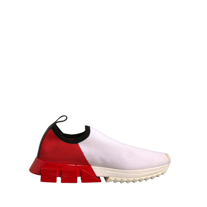 Dolce & Gabbana White Red Low Top Sorrento Sneakers Shoes Dolce & Gabbana