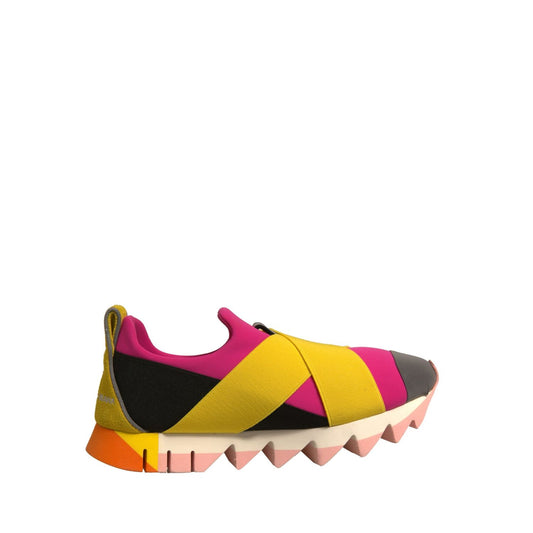 Dolce & Gabbana Multicolor Neoprene Elastic Ibiza Sneakers Shoes LA12323-37