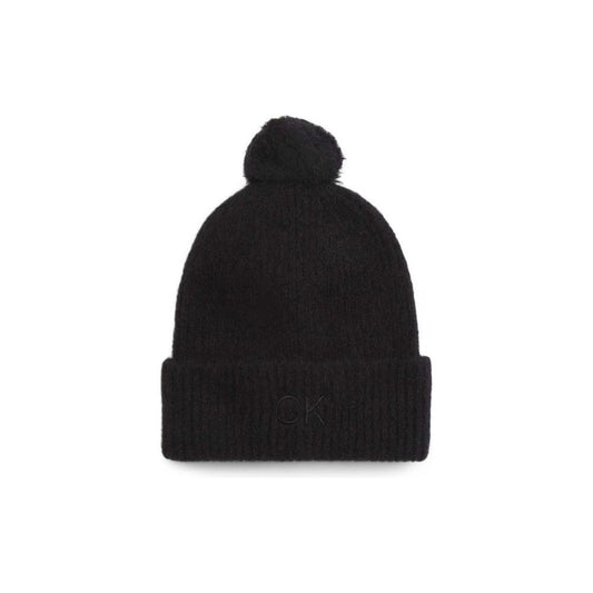 Calvin Klein Black Alpaca Leather Caps Baseball Hat CA-16493400009-ONE SIZE