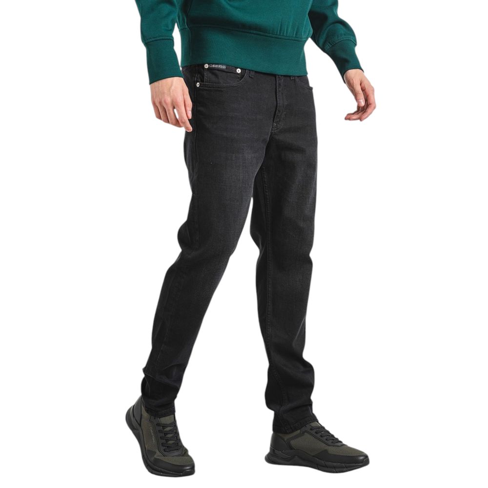 Calvin Klein Jeans Black Cotton Slim Fit Jeans