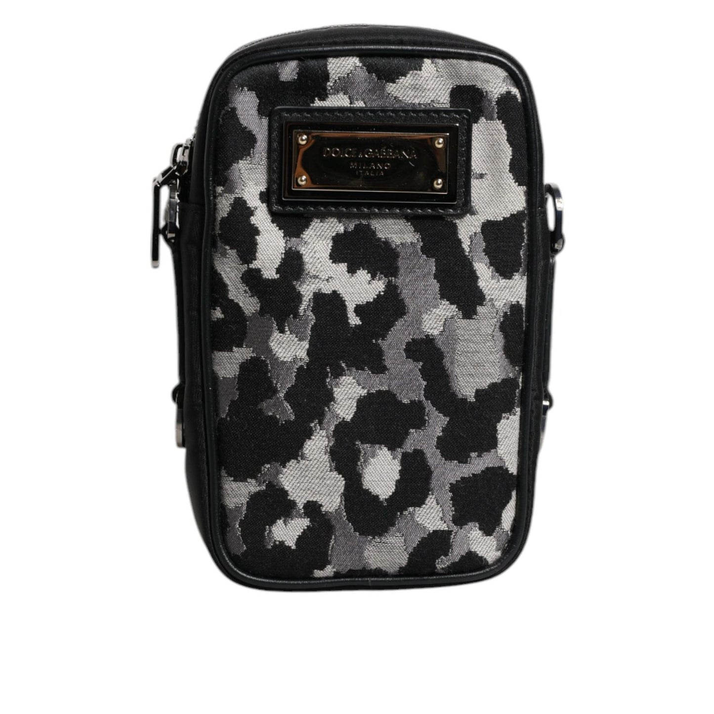 Dolce & Gabbana Multicolor Camouflage Jacquard Logo Plaque Crossbody Bag