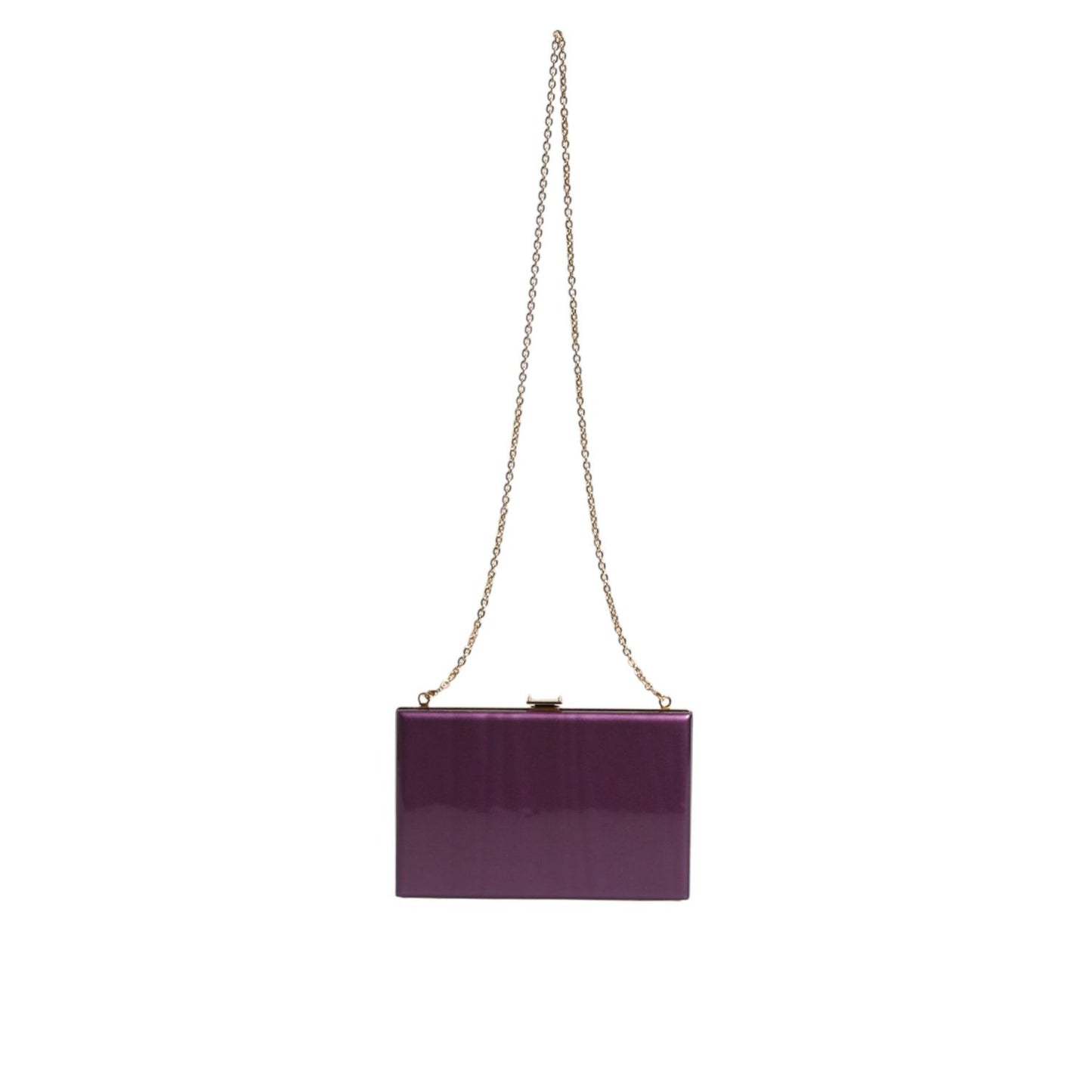 Dolce & Gabbana Purple Leather Clutch Evening Crossbody Bag