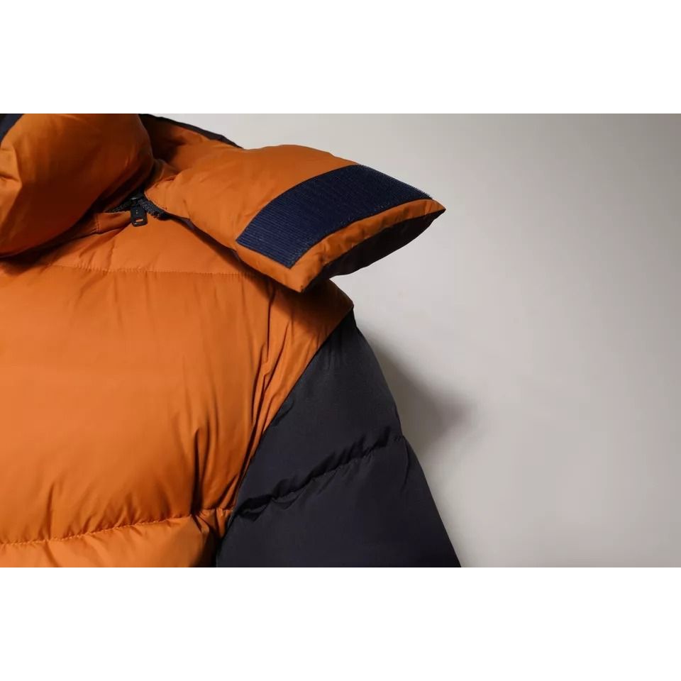 Dolce & Gabbana Multicolor Quilted Hooded Puffer Jacket Dolce & Gabbana