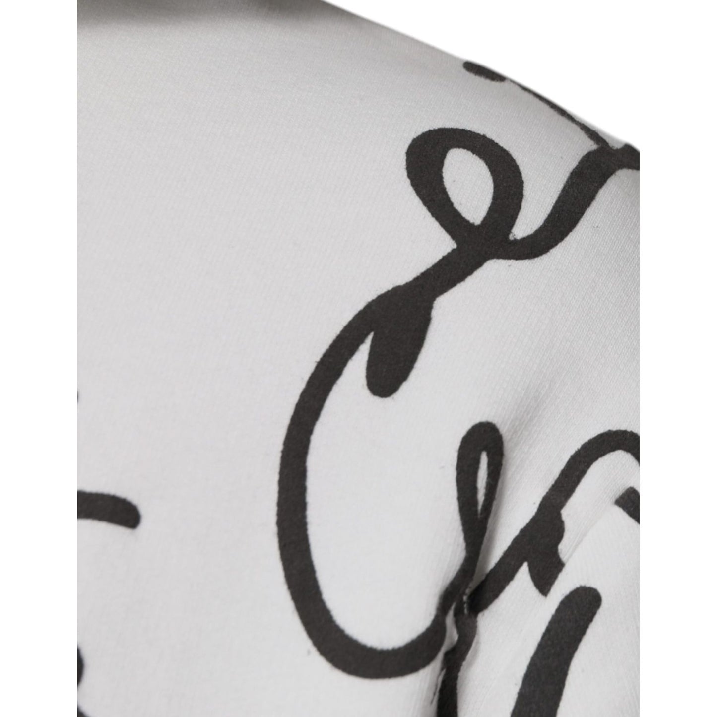 Dolce & Gabbana White Logo Cotton Hooded Sweatshirt Sweater Dolce & Gabbana