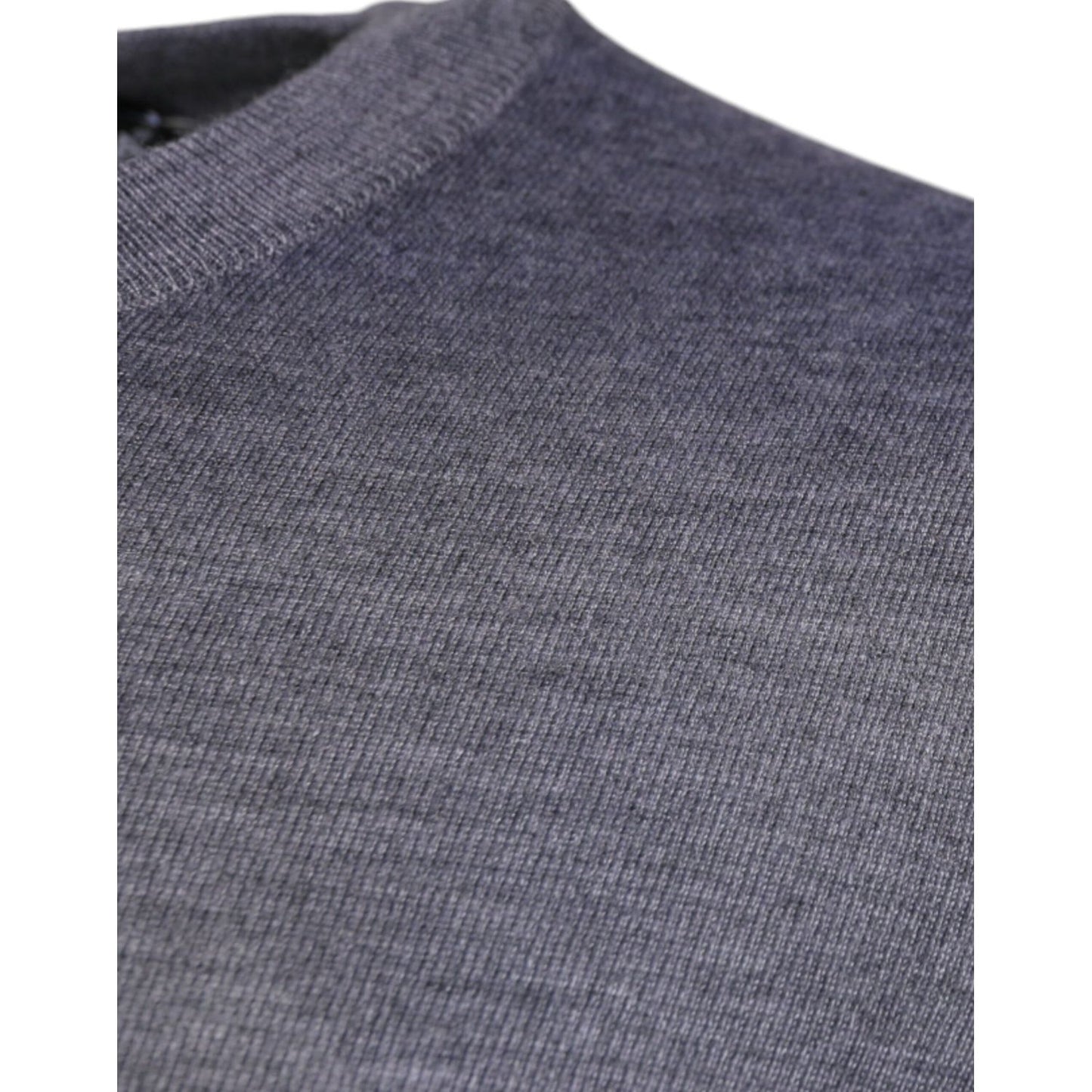 Dolce & Gabbana Gray Cashmere Crew Neck Pullover Sweater