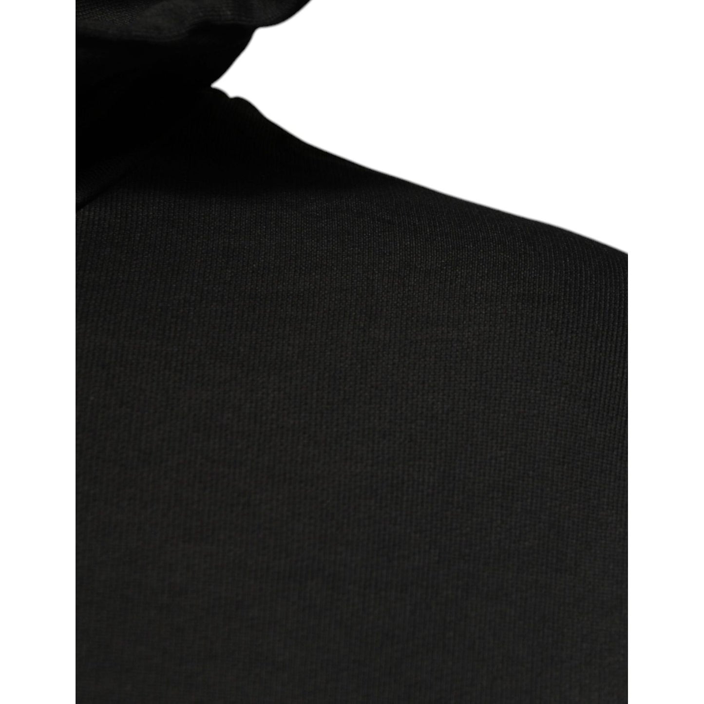 Dolce & Gabbana Black Cotton Hooded DG Shield Pullover Sweater Dolce & Gabbana
