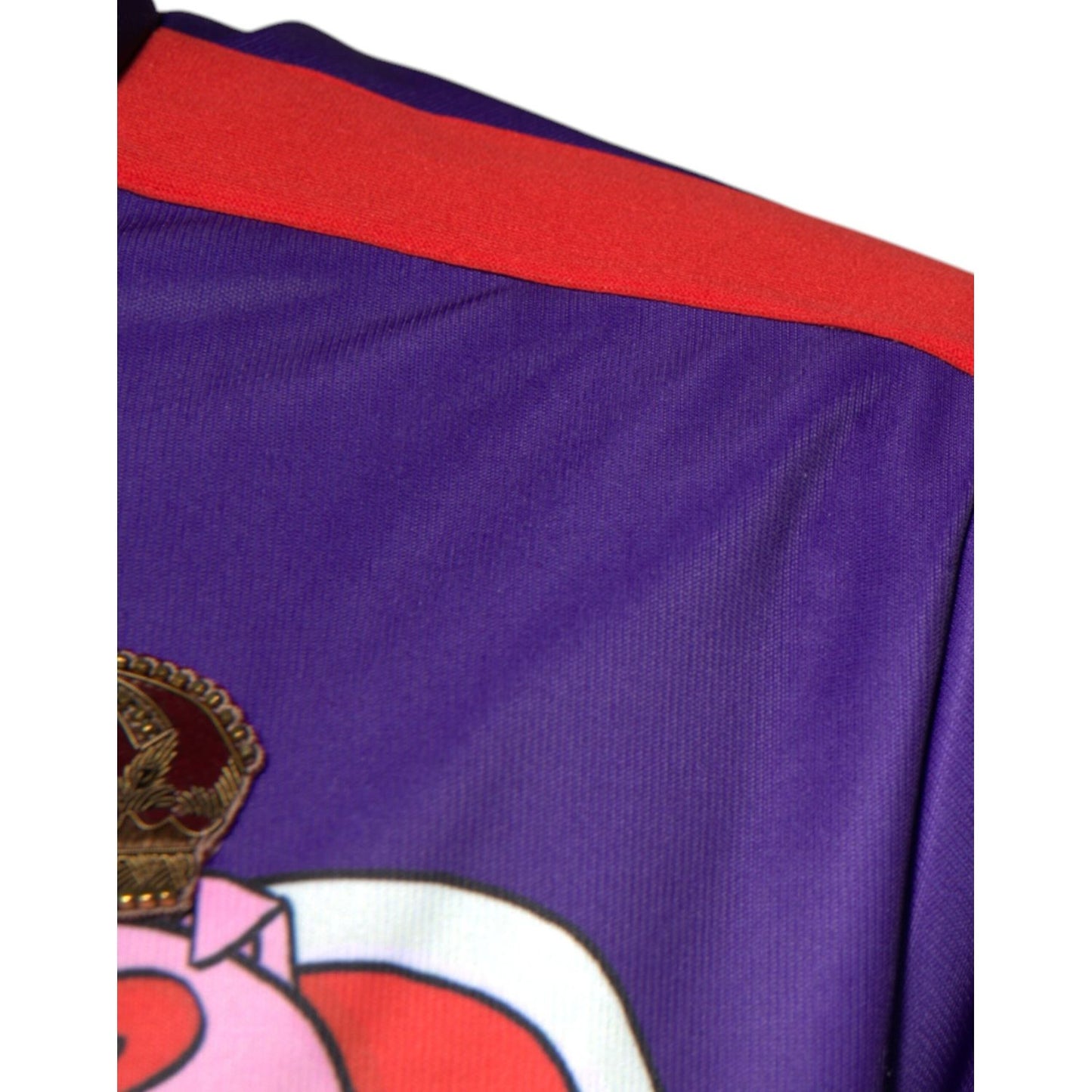 Dolce & Gabbana Purple Year Of The Pig Full Zip Bomber Sweater Dolce & Gabbana