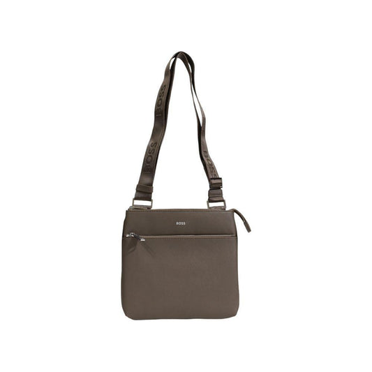 Hugo Boss Green Leather Messenger Bag BO-14895600148