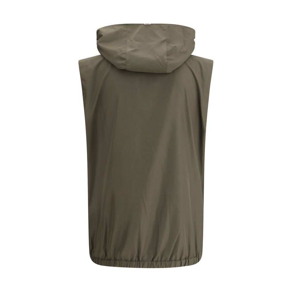 Svevo Green Polyester Sleveless Jacket