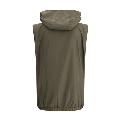 Svevo Green Polyester Sleveless Jacket