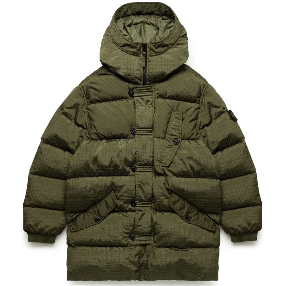 Stone Island Green Nylon Jackets & Coat