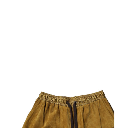 Dolce & Gabbana Brown Lambskin Suede Men Bermuda Shorts Dolce & Gabbana