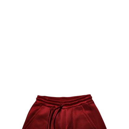 Dolce & Gabbana Maroon Viscose Nylon Mid Waist Bermuda Shorts Dolce & Gabbana