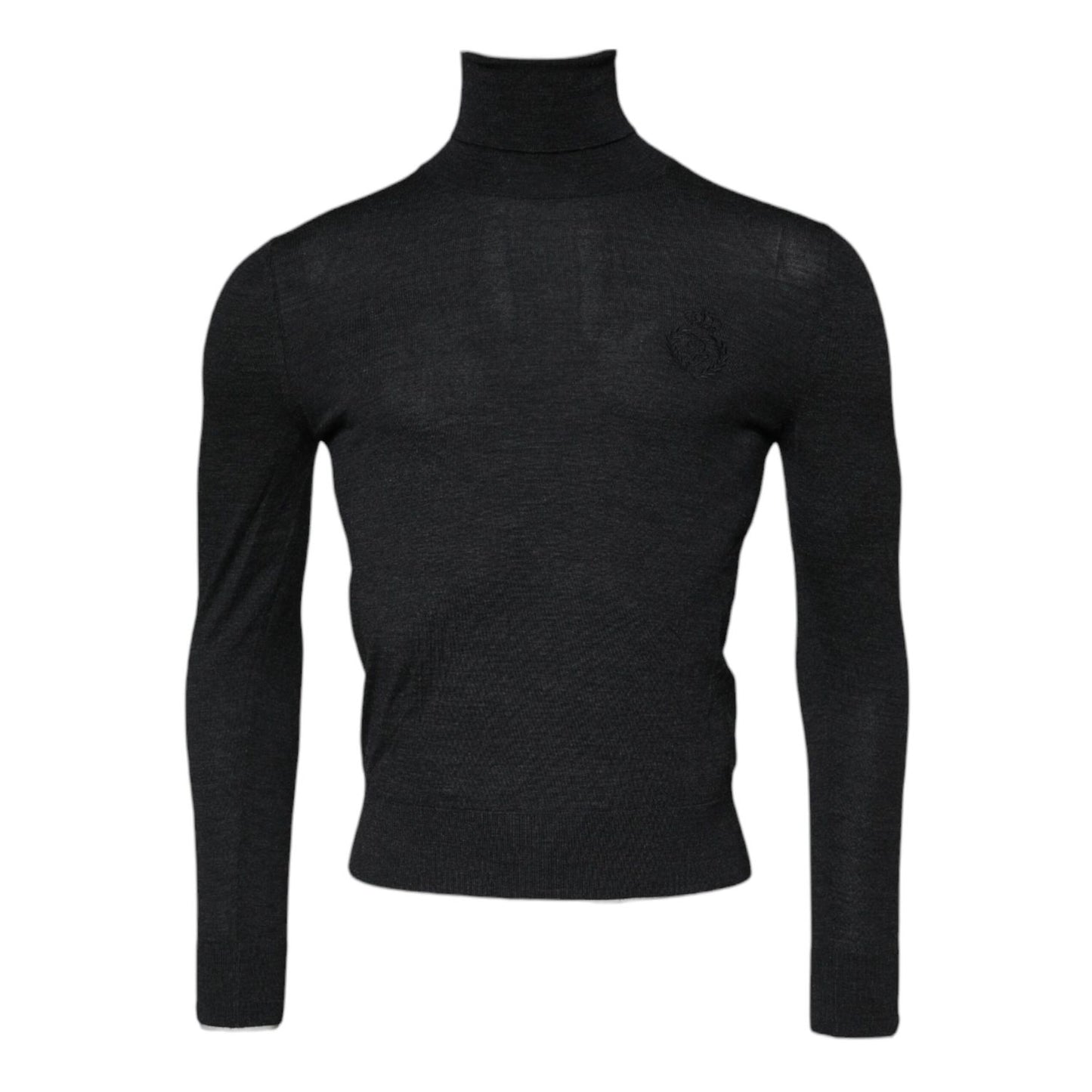 Dolce & Gabbana Black Wool Turtleneck Pullover Sweater Dolce & Gabbana