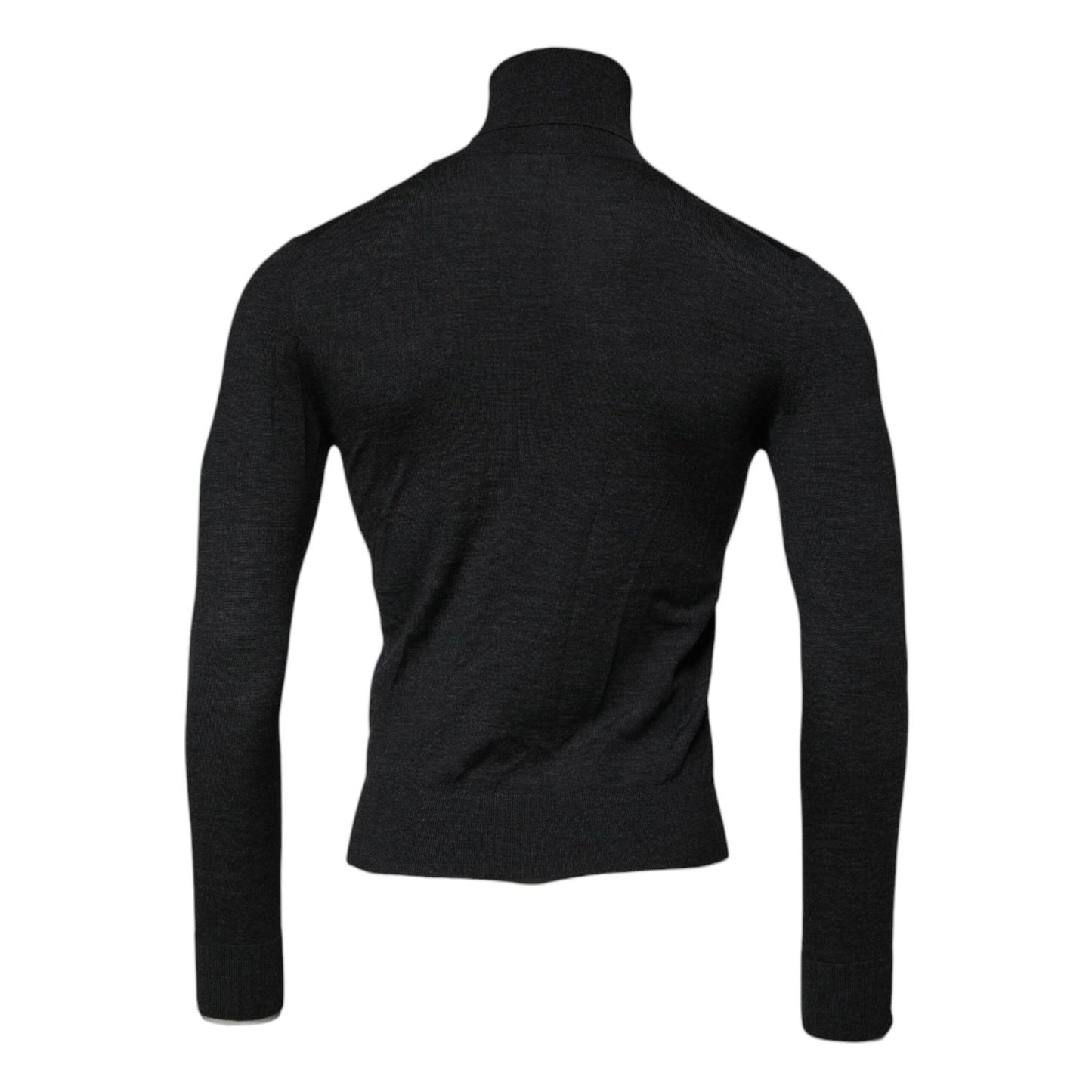 Dolce & Gabbana Black Wool Turtleneck Pullover Sweater Dolce & Gabbana
