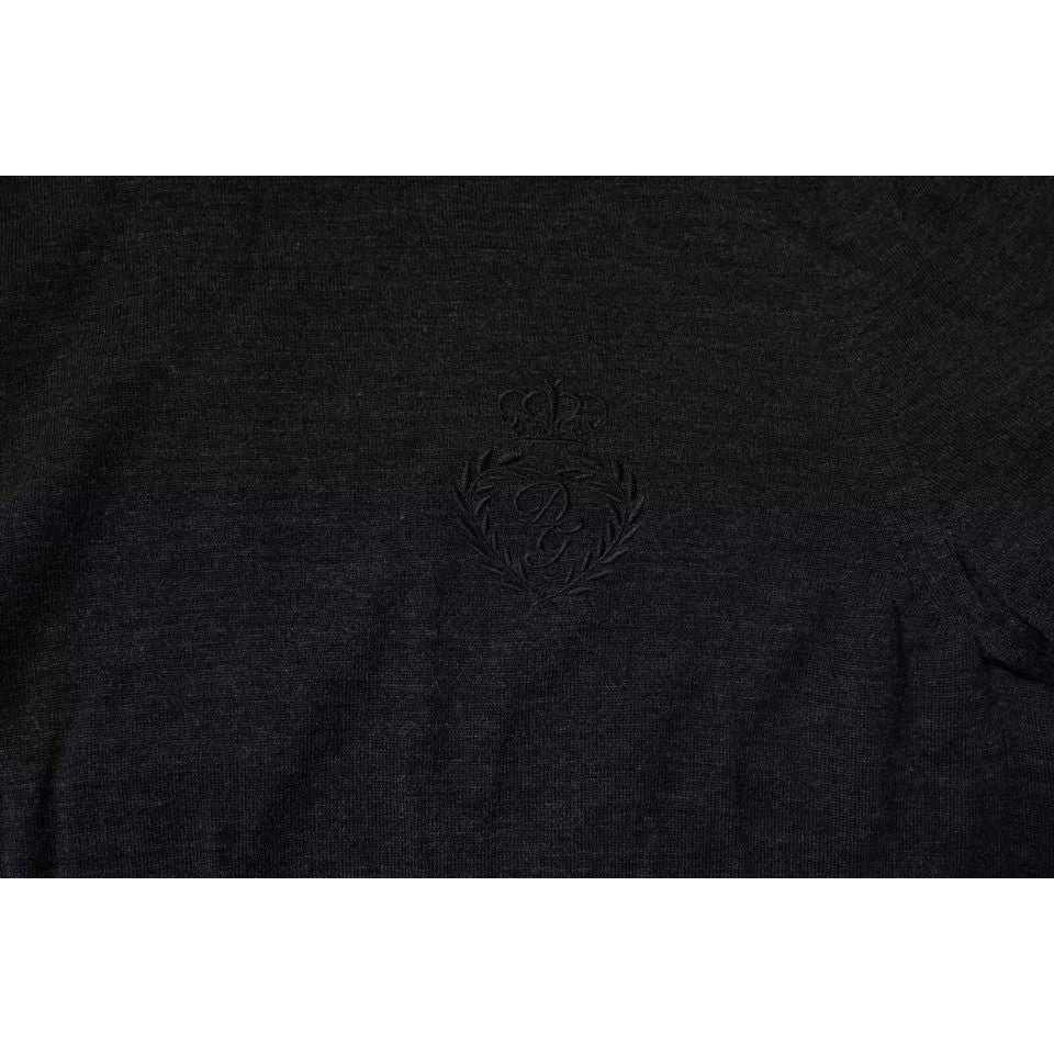 Dolce & Gabbana Black Wool Turtleneck Pullover Sweater Dolce & Gabbana