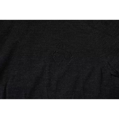 Dolce & Gabbana Black Wool Turtleneck Pullover Sweater Dolce & Gabbana