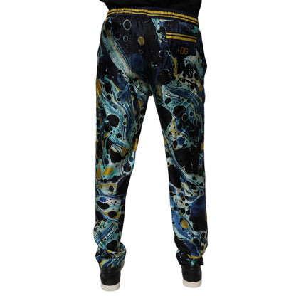 Dolce & Gabbana Multicolor Marble Print Jogger Sweatpants Pants Dolce & Gabbana