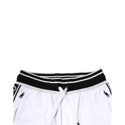 Dolce & Gabbana White Stripe Cotton DG King Bermuda Shorts Dolce & Gabbana