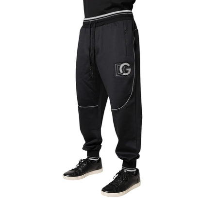 Dolce & Gabbana Black Polyester Logo Jogger Pants Dolce & Gabbana