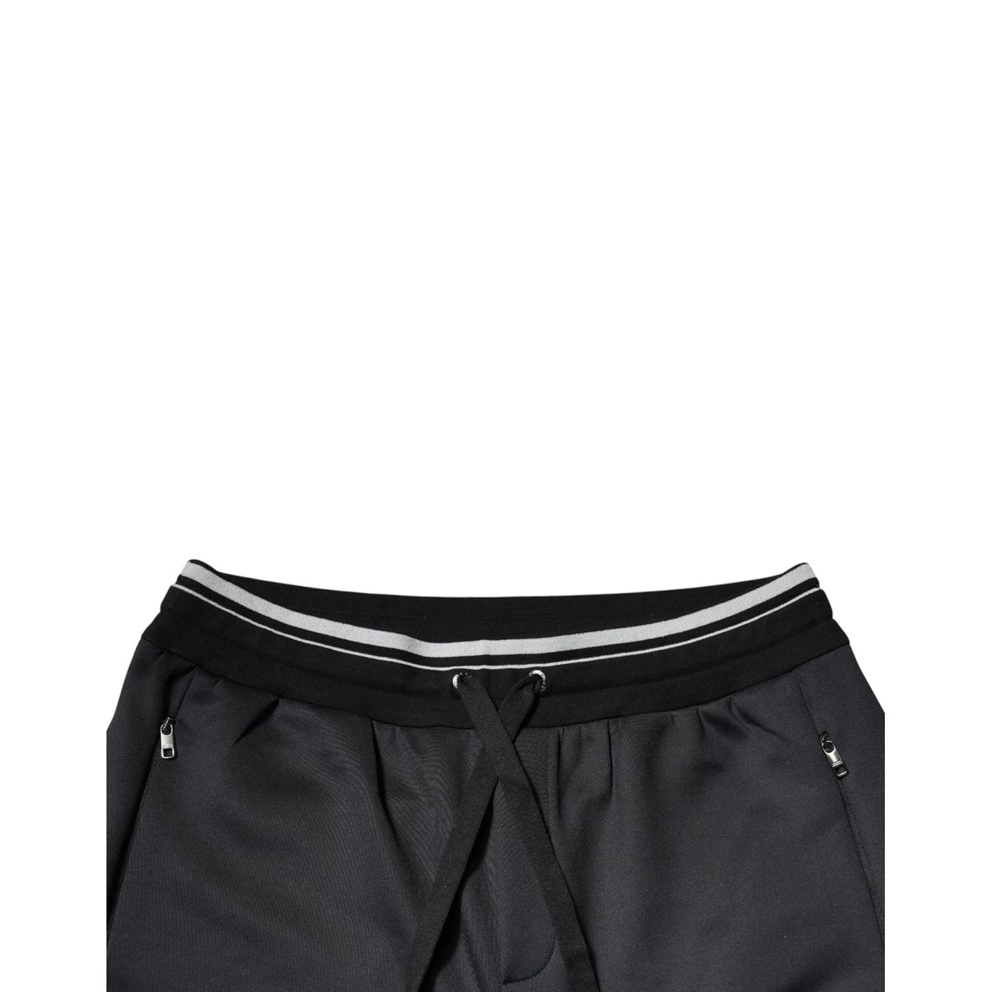 Dolce & Gabbana Black Polyester Logo Jogger Pants Dolce & Gabbana