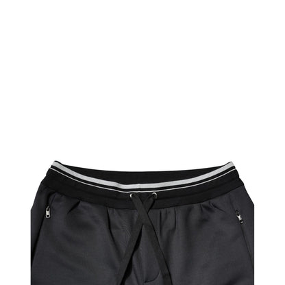 Dolce & Gabbana Black Polyester Logo Jogger Pants Dolce & Gabbana