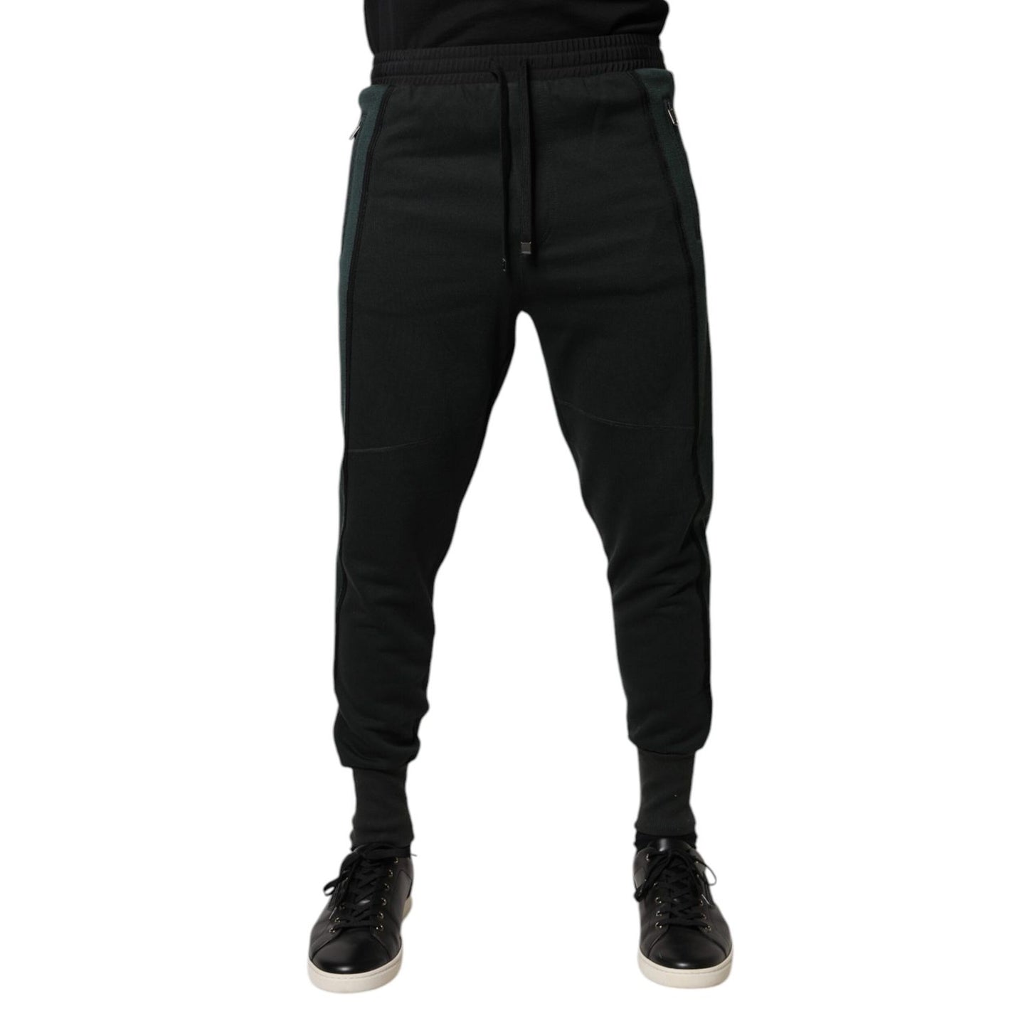 Dolce & Gabbana Black Cotton Blend Jogger Sweatpants Pants Dolce & Gabbana