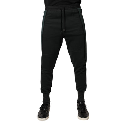 Dolce & Gabbana Black Cotton Blend Jogger Sweatpants Pants Dolce & Gabbana