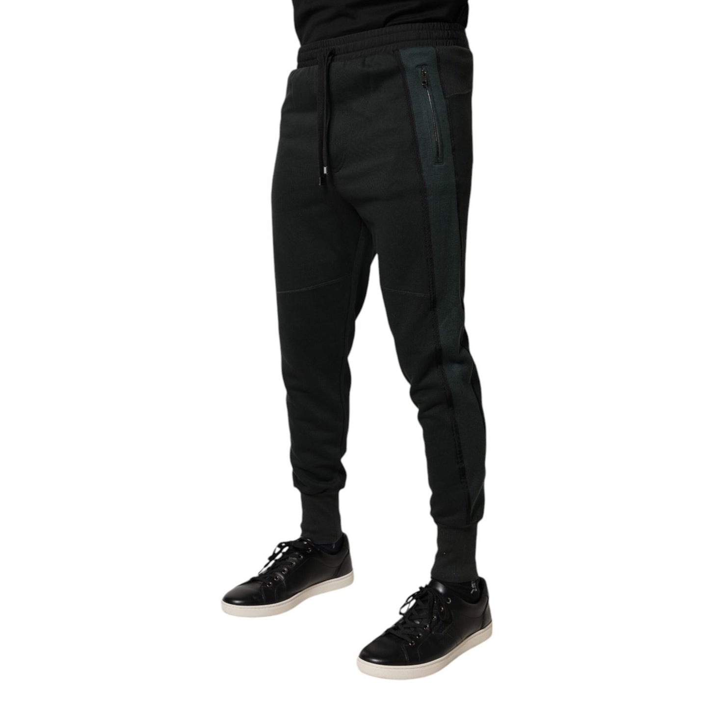 Dolce & Gabbana Black Cotton Blend Jogger Sweatpants Pants Dolce & Gabbana