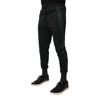Dolce & Gabbana Black Cotton Blend Jogger Sweatpants Pants Dolce & Gabbana
