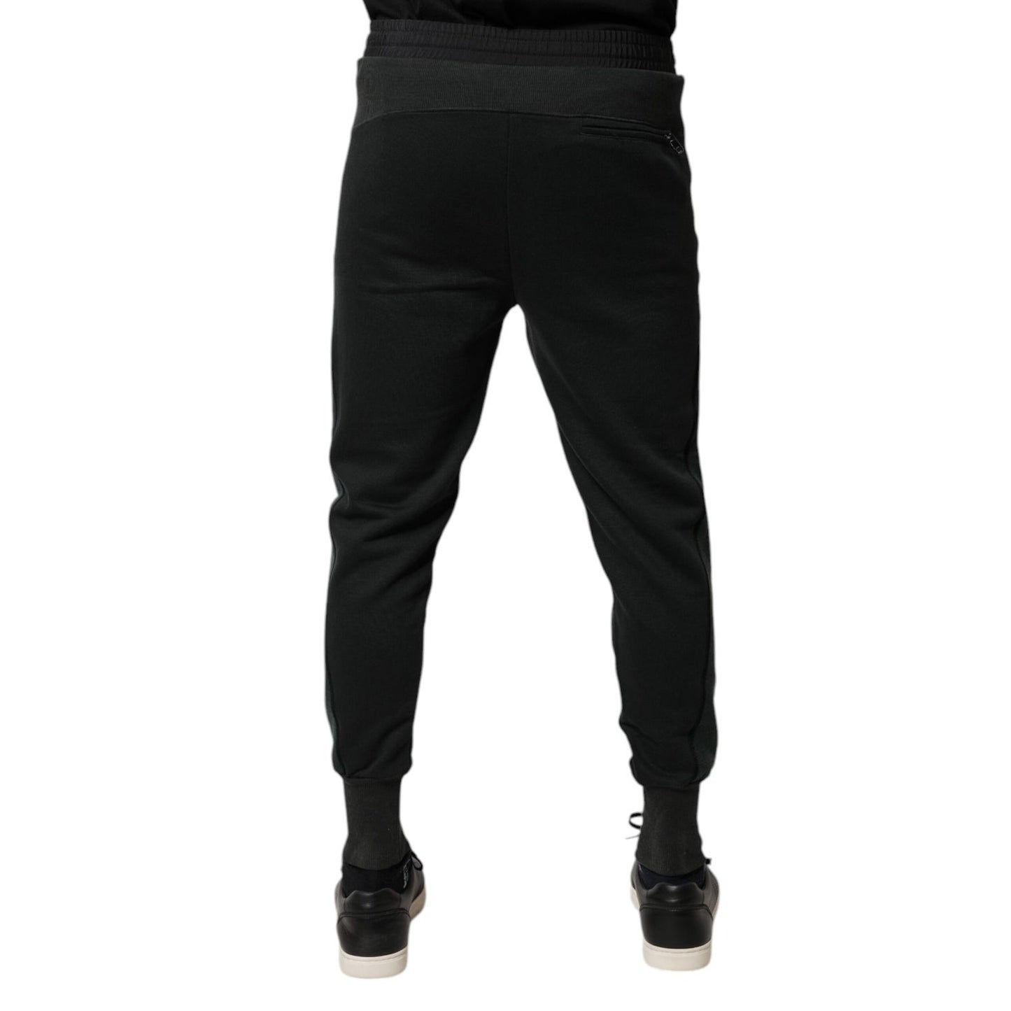 Dolce & Gabbana Black Cotton Blend Jogger Sweatpants Pants Dolce & Gabbana