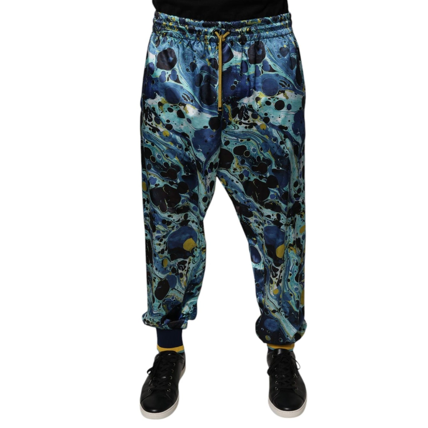Dolce & Gabbana Multicolor Marble Print Jogger Men Sweatpants Pants Dolce & Gabbana