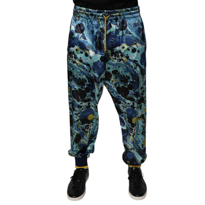 Dolce & Gabbana Multicolor Marble Print Jogger Men Sweatpants Pants Dolce & Gabbana